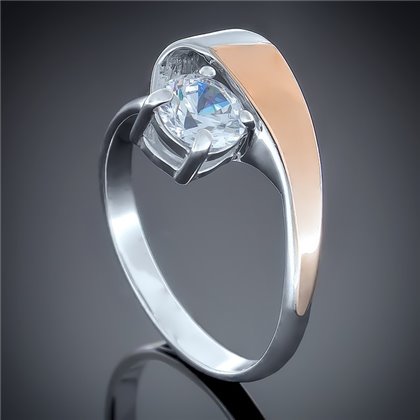 Перстень 406 цирконій білий Rh Timofeev