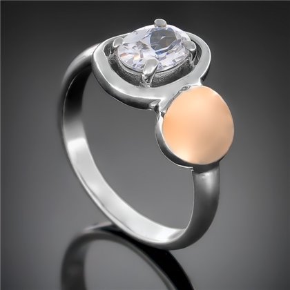 Перстень 399 цирконій білий Rh Timofeev