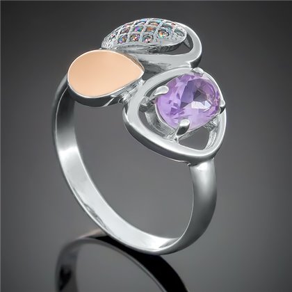 Перстень 397 аметист Rh Timofeev