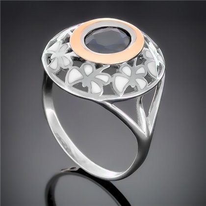 Перстень 390 цирконій чорний Rh Timofeev