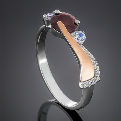 Перстень 389 гранат Rh Timofeev