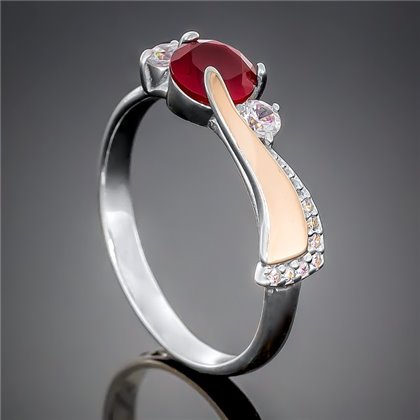 Перстень 389 альпініт червоний Rh Timofeev