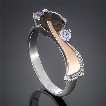 Перстень 389 раухтопаз Rh Timofeev