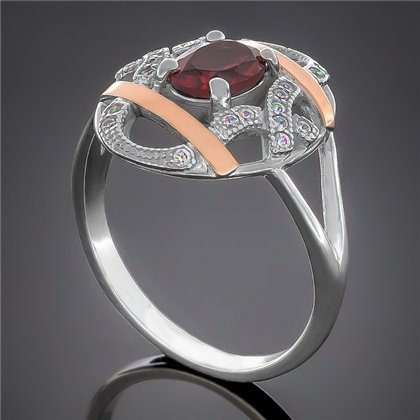 Перстень 388 гранат Rh Timofeev