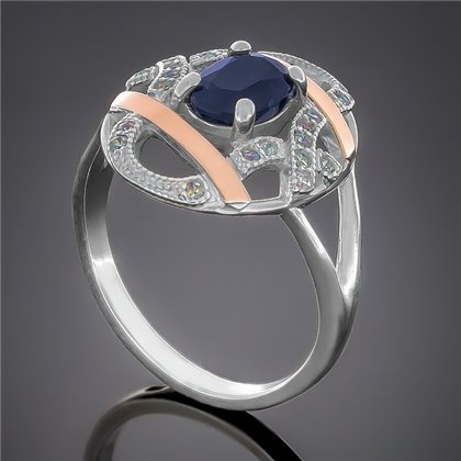 Перстень 388 альпініт синій Rh Timofeev