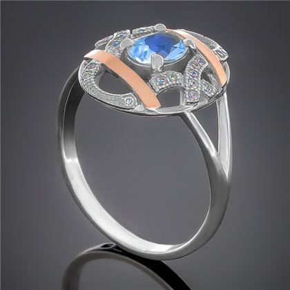 Перстень 388 топаз Rh Timofeev