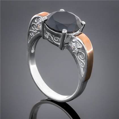 Перстень 384 цирконій чорний Rh Timofeev