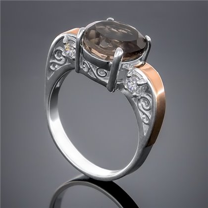 Перстень 384 раухтопаз Rh Timofeev