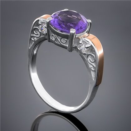 Перстень 384 аметист Rh Timofeev
