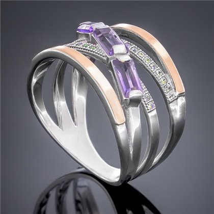 Перстень 383 аметист Rh Timofeev