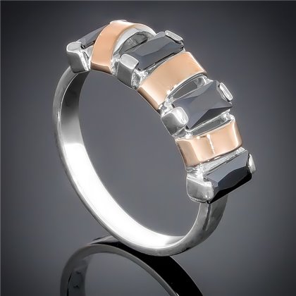 Перстень 382 цирконій чорний Rh Timofeev