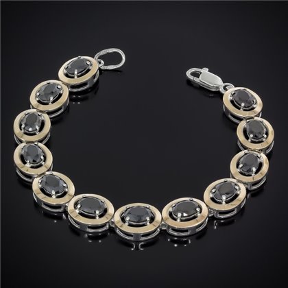 Браслет 605(18/12)цирконій чорний Rh Timofeev