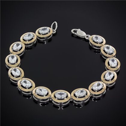 Браслет 605(20/14)цирконій білий Rh Timofeev