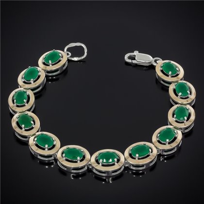 Браслет 605(18/12)альпініт зелений Rh Timofeev