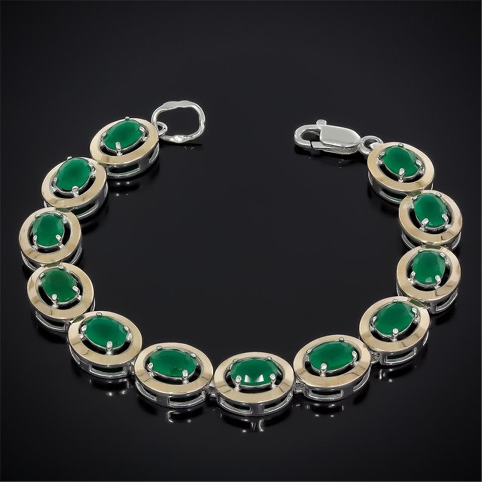 Браслет 605(18/12)альпініт зелений Rh Timofeev