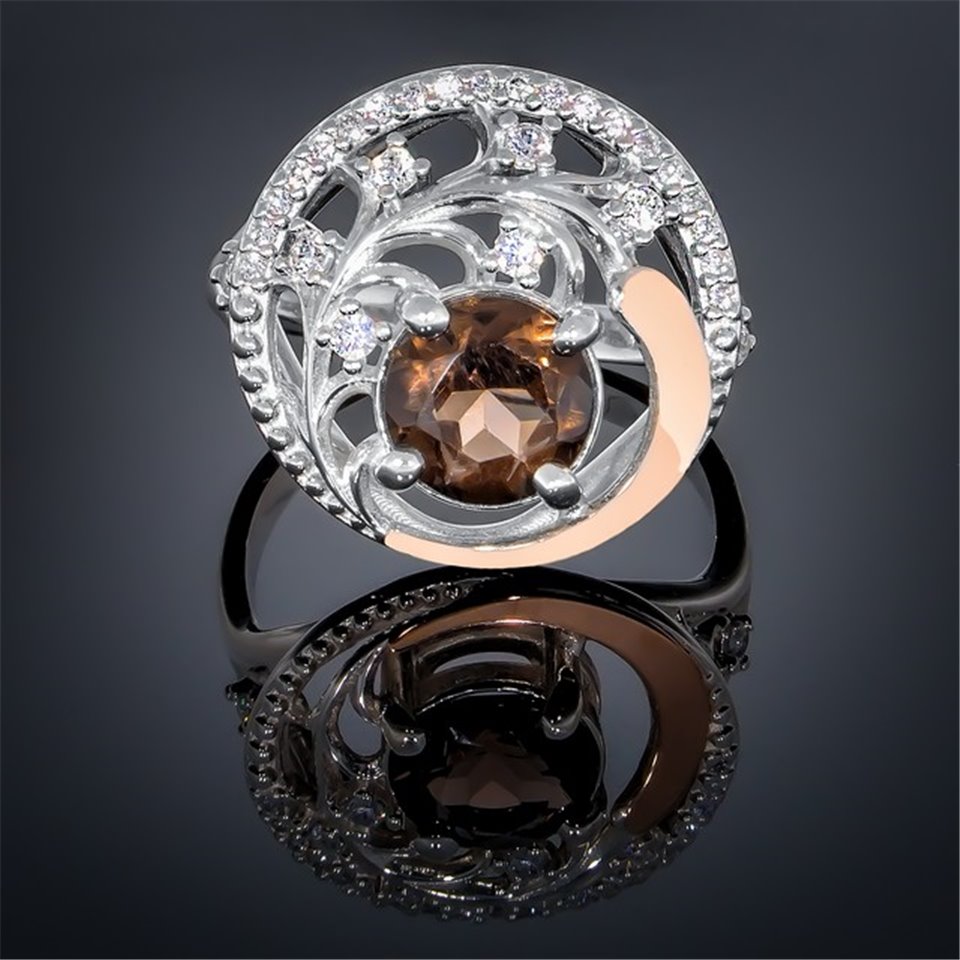 Перстень 378 раухтопаз Timofeev