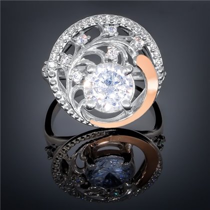 Перстень 378 цирконій білий Timofeev