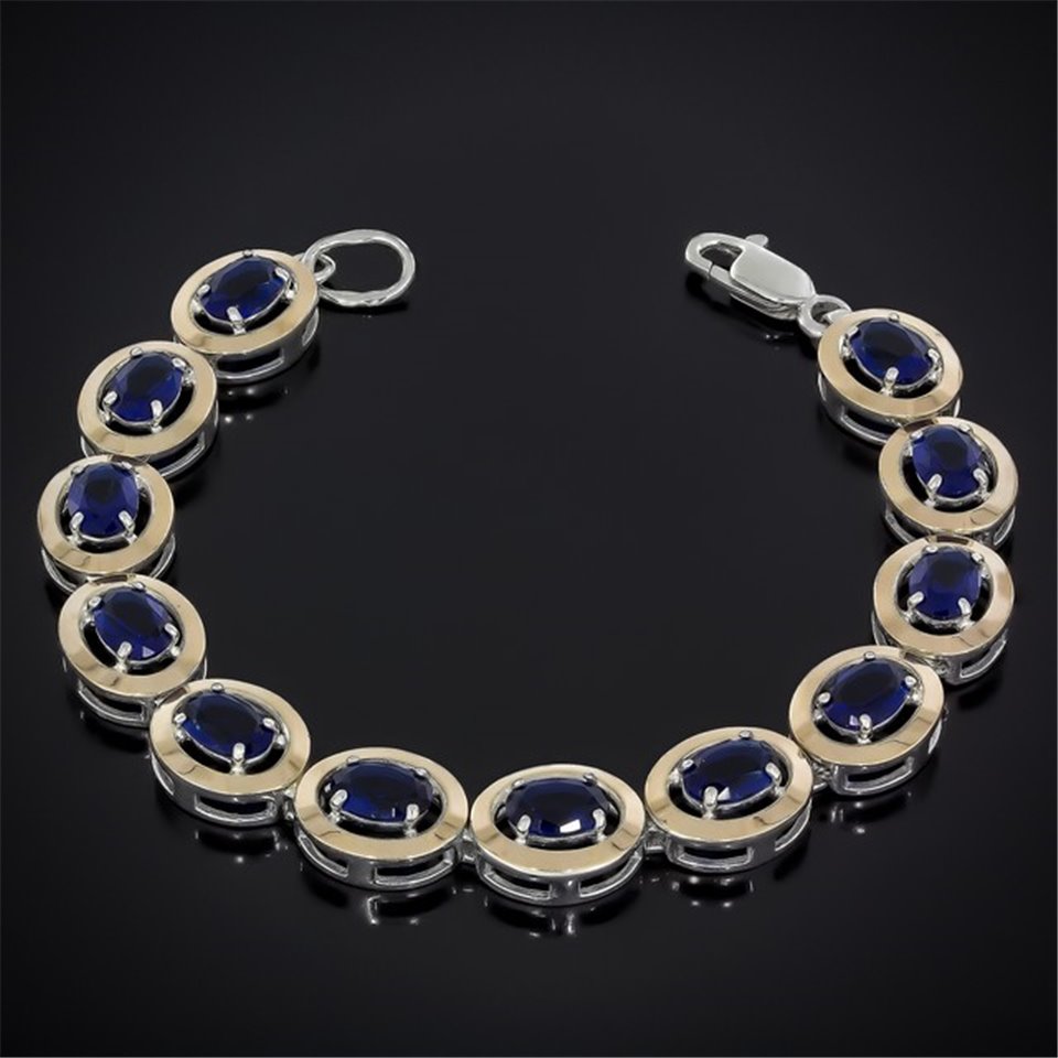 Браслет 605(18/12)альпініт синій Rh Timofeev