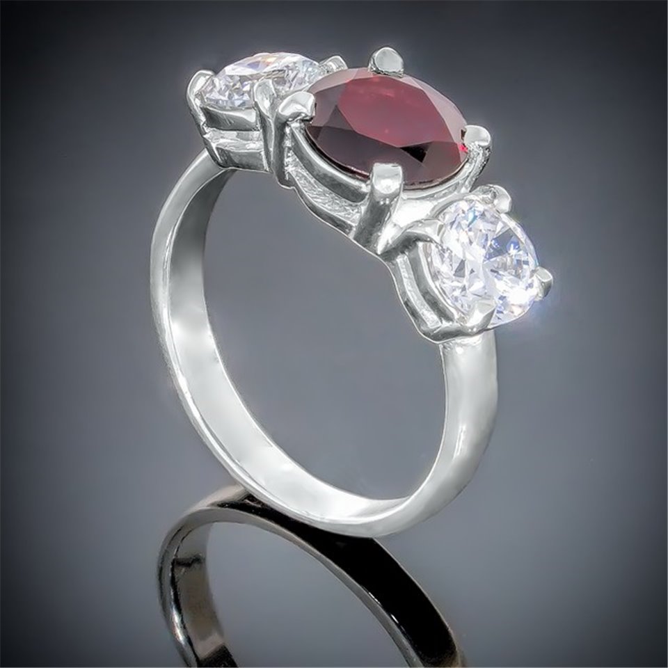 Перстень 158 гранат/цирконій Timofeev