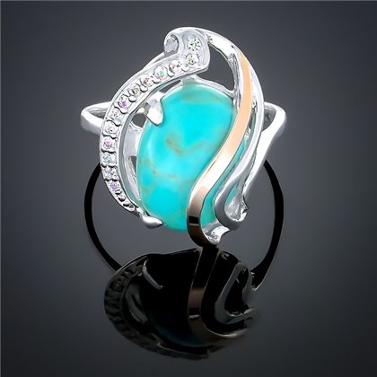 Перстень 198 бірюза Rh Timofeev