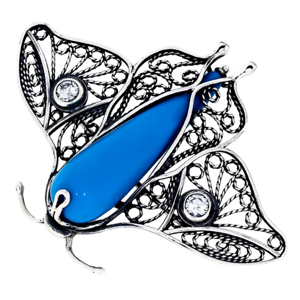 Брош 008 бірюза Timofeev