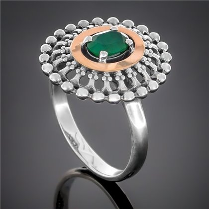 Перстень 274 агат зелений Timofeev