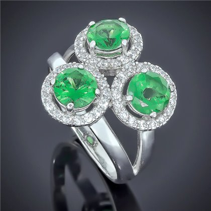 Перстень 565 альпініт зелений Rh Timofeev