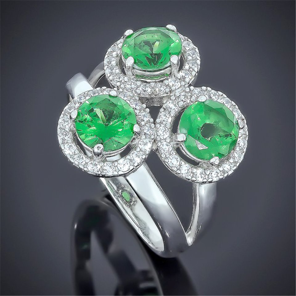 Перстень 565 альпініт зелений Rh Timofeev