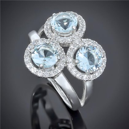 Перстень 565 альпініт блакитний Rh Timofeev