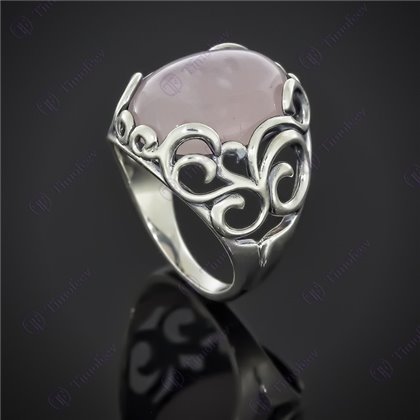 Перстень 592 кварц рожевий Timofeev