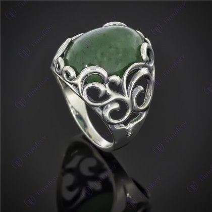 Перстень 592 авантюрин зелений Timofeev