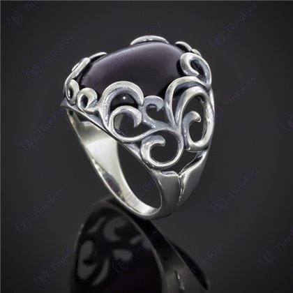 Перстень 592 улексит баклажан Timofeev