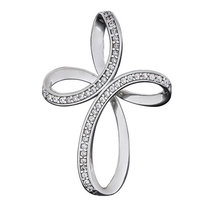 Хрест 020 цирконій білий Rh Timofeev