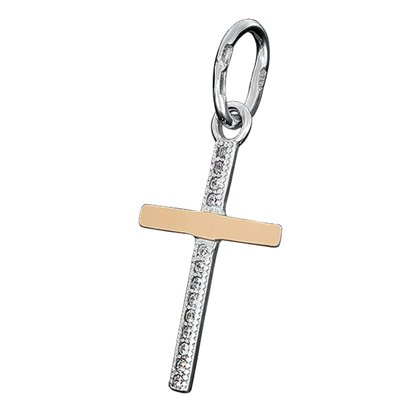 Хрест 023 цирконій білий Rh Timofeev