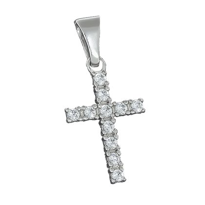 Хрест 030 цирконій білий Rh Timofeev