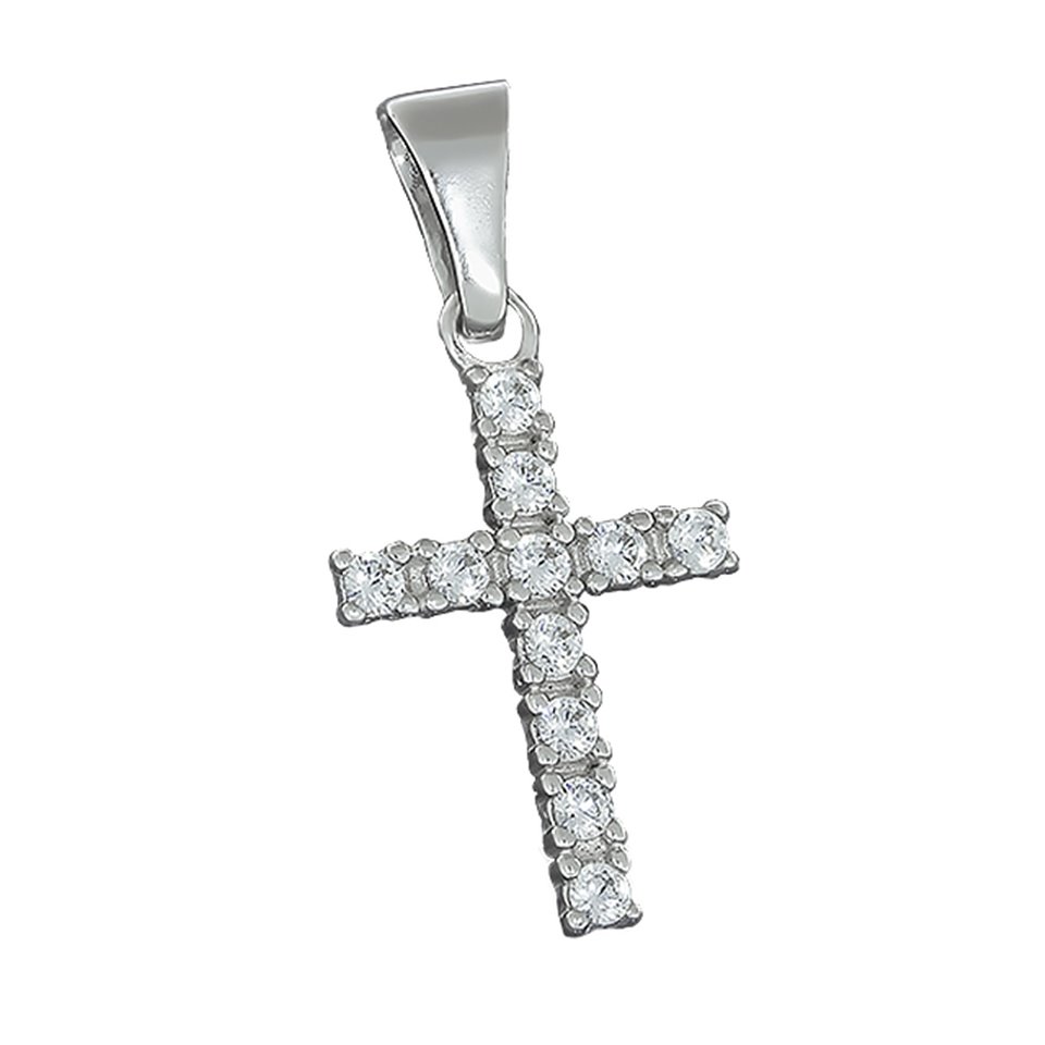 Хрест 030 цирконій білий Rh Timofeev