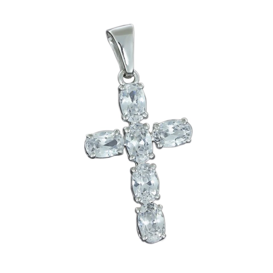 Хрест 031 цирконій білий Rh Timofeev