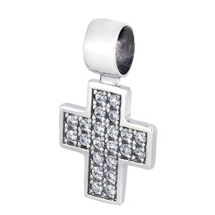 Хрест 035 цирконій білий Rh Timofeev