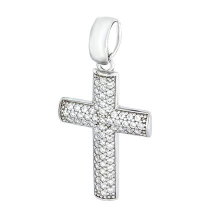 Хрест 041цирконій білий Rh Timofeev