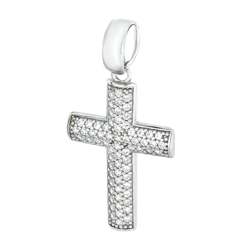 Хрест 041цирконій білий Rh Timofeev