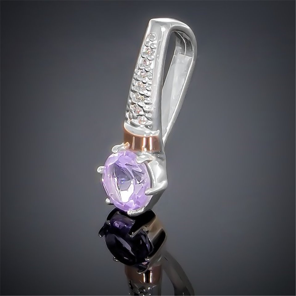 Підвіс 369 аметист Rh Timofeev