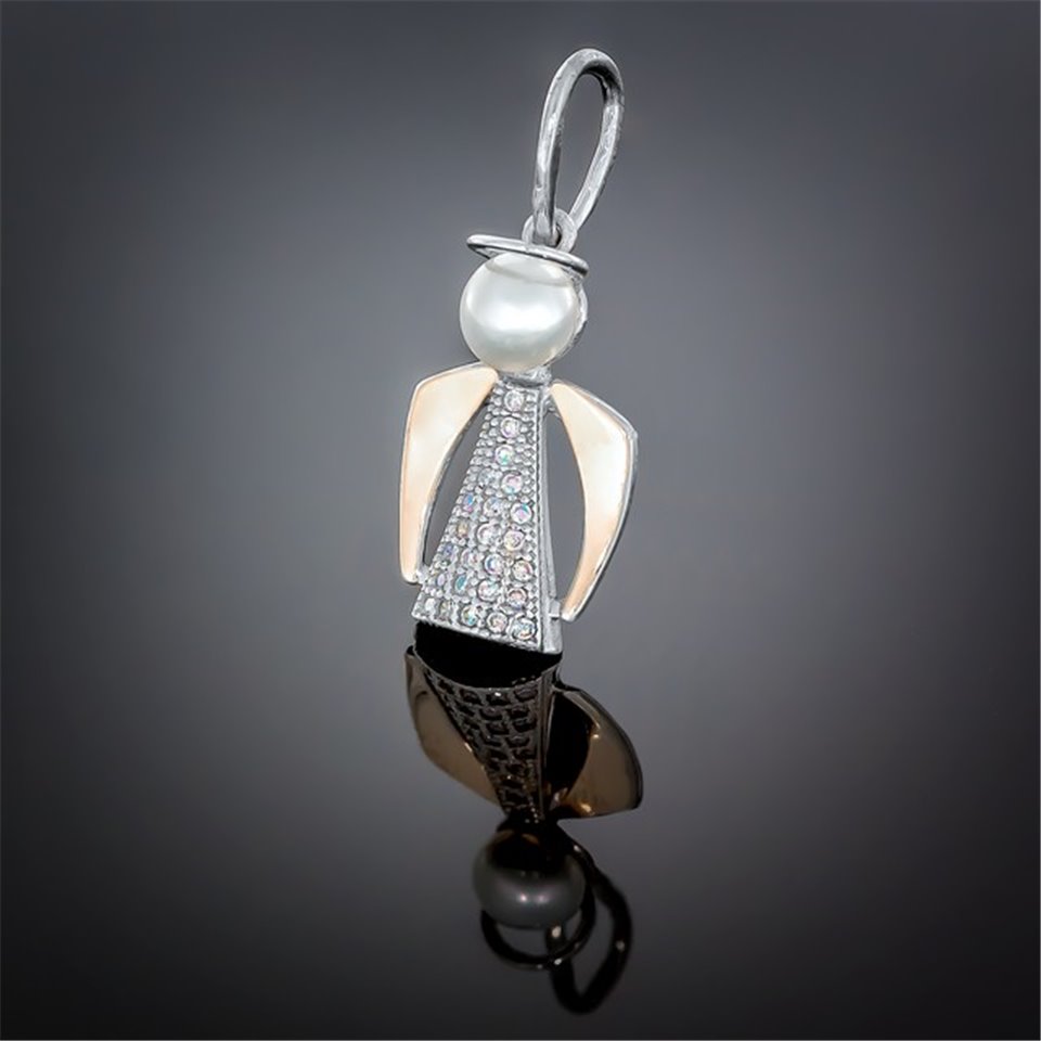 Підвіс 017 перлина біла Rh Timofeev