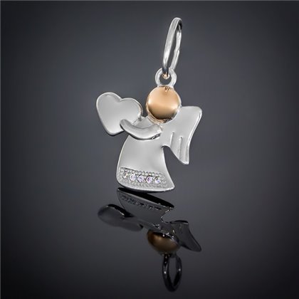 Підвіс 021 цирконій білий Rh Timofeev