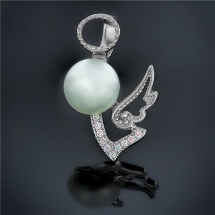 Підвіс 055 перлина біла Rh Timofeev
