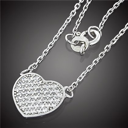 Кольє 635 цирконій білий Rh Timofeev