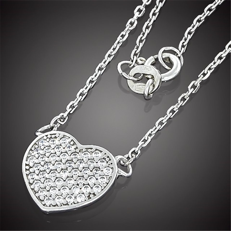 Кольє 635 цирконій білий Rh Timofeev