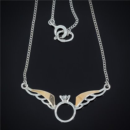 Кольє 649 цирконій білий Rh Timofeev