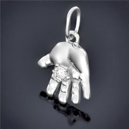 Підвіс 515 цирконій білий Rh Timofeev