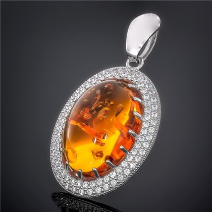 Підвіс 476 янтарь імітація жовтий Rh Timofeev