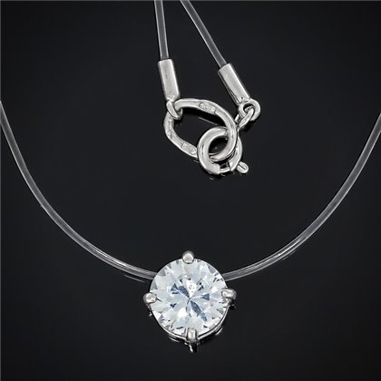 Кольє 653 цирконій білий Rh Timofeev